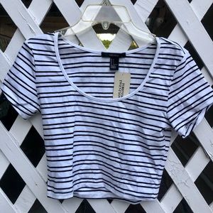 Forever 21 Striped Crop Top